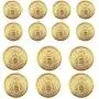 14 Pieces Metal Blazer Button Set - Eagle Badge - for Blazer, Suits, Sport Coat, Uniform, Jacket (Gold 15mm 20mm 14 Pieces Metal Blazer Button Set - Eagle Badge - for Blazer, Suits, Sport Coat, Uniform, Jacket (Gold 15mm 20mm