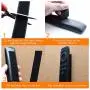 Sticky Back Hook and Loop Tape Roll Strips 2 Inch×16 Foot, Self Adhesive Fastener Interlocking Tape by Holotap Wear and Tear Resistant (Black, 2 Inch)