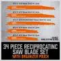 HORUSDY 34-Piece Metal Reciprocating Saw Blade Set & Wood Pruning Reciprocating Saw Blades, Saw Blades