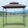 Best Home Product Grill Gazebo with Canopy BBQ Gazebo 5x8BBQ Canopy Gazebo Hard Top Double Tiered Grill Gazebo w/Heavy Duty Metal Frame & Air Vent F85
