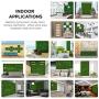 flybold Grass Wall Panel Artificial Boxwood Panels Hedge UV Protected Greenery Wall Outdoor Indoor Use Garden Fence Backyard Home Decor Faux Grass Wall Pack of 12 Pieces 20 x 20 inch Dark Green
