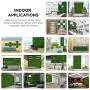 flybold Grass Wall Panel Artificial Boxwood Panels Hedge UV Protected Greenery Wall Outdoor Indoor Use Garden Fence Backyard Home Decor Faux Grass Wall Pack of 12 Pieces 20 x 20 inch Dark Green