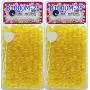 Tara Metallic Color 12 MM Plastic Beads For Braid Hair 240 Pieces In One Pack (Pack of 2, GLITTER YELLOW)