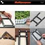 Upgrade Multi Angle Ruler, Aluminum Alloy Angle Measuring Ruler, Universal Opening Locator Measurement Tool, 6-Sided Angle Finder Tool, Template Tool Full Metal
