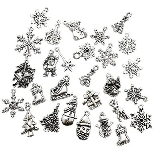 Youdiyla 75 pcs Craft Supplies Mixed Christmas Snowflake Snowman Charms Pendants for Jewellery Making Accessory for DIY Necklace Bracelet (HM41) Youdiyla 75 pcs Craft Supplies Mixed Christmas Snowflake Snowman Charms Pendants for Jewellery Making Accessory for DIY Necklace Bracelet (HM41)