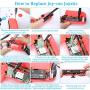 E·Durable Joycon Joystick Replacement 4-Pack 3D Replacement Joystick Analog Thumb Stick for Nintendo Switch 2 Joy-con Metal Latch Triwing Cross Screwdriver Joycon Joystick Replacement Tools