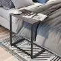 Homemaxs C Table Sofa Side End Table Wood Finish Steel Construction Easy Assembly 26-Inch for Small Space (Gray) Homemaxs C Table Sofa Side End Table Wood Finish Steel Construction Easy Assembly 26-Inch for Small Space (Gray)