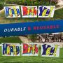 Happy Birthday BirthYay! Yard Sign - Large Colorful Bright Letters - Weatherproof Coroplast - 3 Sturdy Metal Stakes