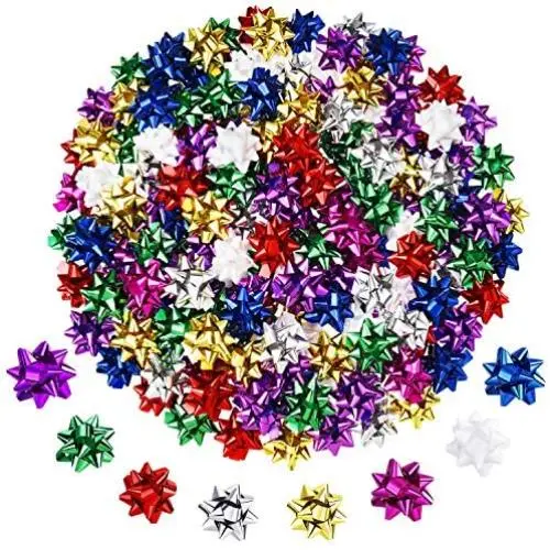 Tatuo 320 Pieces Mini Gift Bows Christmas Metallic Wrap Bows Self Adhesive Gifts Bows for Holiday Christmas Birthday Party Favor, 8 Colors Tatuo 320 Pieces Mini Gift Bows Christmas Metallic Wrap Bows Self Adhesive Gifts Bows for Holiday Christmas Birthday Party Favor, 8 Colors