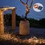 BHCLIGHT Solar String Lights Outdoor, Upgraded 200 LED Waterproof Solar Lights with Bigger Solar Panel, Solar Fairy Lights Outdoor Decoration for Garden, Yard, Patio, Lawn -Warm White (Copper Wire)