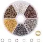 PandaHall Elite About 1800 Pcs Iron Open Jump Rings Unsoldered Diameter 6mm Wire 21-Gauge 6 Colors for Jewelry Findings PandaHall Elite About 1800 Pcs Iron Open Jump Rings Unsoldered Diameter 6mm Wire 21-Gauge 6 Colors for Jewelry Findings