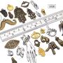 Assorted Human Body Parts Charms, 100g(About 40-60 Pieces) Hand Eye Footprint Moustache Tooth Lip Smile Face Pendants Craft Supplies Jewelry Findings for DIY Necklace Bracelet