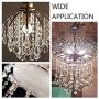 PH PandaHall 300pcs 3 Size Chandelier Connectors Clips Pins Lamp Metal Hanger Pins Connectors for Fastening Crystals Parts Chandelier Replacements, Platinum & Golden