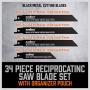 HORUSDY 34-Piece Metal Reciprocating Saw Blade Set & Wood Pruning Reciprocating Saw Blades, Saw Blades