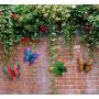 ShabbyDecor Metal Butterfly Wall Art Hanging Décor for Patio Garden Backyard Outdoor and Indoor Set of 4