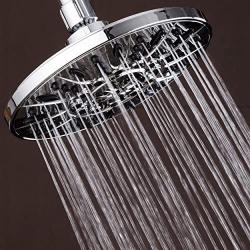 AquaDance 28'' Drill-Free Stainless Steel Slide Bar Combo Rain Showerhead 6-Setting Hand Revolutionary Low 3-Way Diverter for Easy Reach, Dual Shower Head Spa System - Chrome Finish