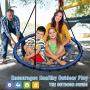 Trekassy 750lbs Spider Web Tree Swing 45 inch for Kids Adults with Swivel, 2pcs 10ft Tree Hanging Straps, Steel Frame and Adjustable Ropes