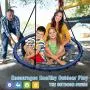 Trekassy 750lbs Spider Web Tree Swing 45 inch for Kids Adults with Swivel, 2pcs 10ft Tree Hanging Straps, Steel Frame and Adjustable Ropes
