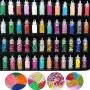 120 Pack Slime Making Kits Supplies,Gold Leaf,Foam Balls,Glitter Shake Jars,Fishbowl Beads,Fruit Slices,Fake Sprinkles,Glitter Sequins Accessories, Sugar Papers (Slime Kits)