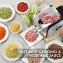 Powerful ALTRA Electric Food Meat Grinder, Heavy Duty Multifunction Meat Mincer Sausage Stuffer with Sausage Tube & Kubbe Maker, 2 Stainless Steel Blades, 3 Sizes Plates, Concealed Storage Box Design