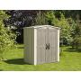 Keter Factor 6x3 Outdoor Storage Shed Kit-Perfect to Store Patio Furniture, Garden Tools Bike Accessories, Beach Chairs and Push Lawn Mower, Taupe & Brown