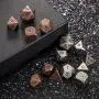 Jovitec 14 Pieces Metal Solid Zinc Alloy Game D&D Dices Set Durable Polyhedral Dice with Printed Numbers and Velvet Storage Bags for Game, Dungeons and Dragons, RPG, Math Teaching (A) Jovitec 14 Pieces Metal Solid Zinc Alloy Game D&D Dices Set Durable Polyhedral Dice with Printed Numbers and Velvet Storage Bags for Game, Dungeons and Dragons, RPG, Math Teaching (A)