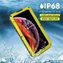 Beasyjoy iPhone Xs Max Metal Case Heavy Duty Built-in Screen Full Body Protective Waterproof Shockproof Tough Rugged Hybrid Military Grade Defender Outdoor (Yellow) Beasyjoy iPhone Xs Max Metal Case Heavy Duty Built-in Screen Full Body Protective Waterproof Shockproof Tough Rugged Hybrid Military Grade Defender Outdoor (Yellow)