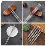 HuaLan Metal Alloy Chopsticks Stainless Steel Lightweight Chopsticks 5 Pairs Gift Set HuaLan Metal Alloy Chopsticks Stainless Steel Lightweight Chopsticks 5 Pairs Gift Set