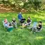 Lawn Chair USA Webbing Chair (Classic, Black with Black Arms)