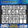 Pavement Stencils - 8 inch Alphabet KIT Stencil Set - (28 Piece) - 8'' x 6'' x 1/8'' (128 mil) - Pro-Grade