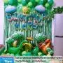 Moohome 2 Pack 3ft x 8ft Green Foil Curtains Metallic Tinsel Fringe Curtains Shimmer Door Window Curtain Backdrop for Birthday Wedding Bridal Shower Baby Shower Photo Booth Party Decorations