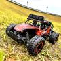 BEZGAR 17 Toy Grade 1:14 Scale Remote Control Car, 2WD High Speed 20 Km/h All Terrains Electric Toy Off Road RC Monster Vehicle Truck Crawler with Two Rechargeable Batteries for Boys Kids and Adults