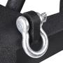 Yescom Front Bumper Winch Plate D-Ring Rock Crawler Textured Black for 1986-2006 Jeep Wrangler TJ YJ