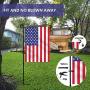 YEAHOME Garden Flag Holder Stand, Upgraded 7.5mm Thickened Pole Sturdy and Straight Premium Yard Flag Holder with Bird Feeder Hook Gift, Weather-Proof Metal Flagpole With Stopper and Clip Fit for American Flag