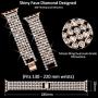 Goton Band Compatible with Apple Watch Band 44mm 42mm , Women Beads Link Crystal Bling Stainless Metal Replacement Strap for iWatch Band Series SE 6 5 4 3 2 1 (Rosegold, 44mm 42mm)