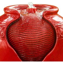 Peaktop Pot Fountains, 17'' Height, Red