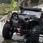 Joguly Metal Front Bumper with LED Lights for 1:10 RC Crawler Car Traxxas TRX-4 Defender Axial SCX10 Jeep & SCX10 II 900 (Black)
