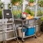 DuraSteel Stainless Steel Work Table 24'' x 12'' x 34'' Height w/ 4 Caster Wheels - Food Prep Commercial Grade Worktable - NSF Certified - Good For Restaurant, Business, Warehouse, Home, Kitchen, Garage