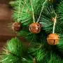 Sumind 30 Pieces Rustic Metal Bells Primitive Look Christmas Bells with Star Cutouts for Holiday Embellishing or Everyday Crafting