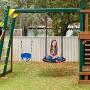 Sorbus Spinner Swing – Kids Round Web Swing – Great for Tree, Swing Set, Backyard, Playground, Playroom – Accessories Included [New Improved 2020 Design!] (24'' Net Seat)