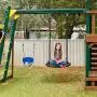 Sorbus Spinner Swing – Kids Round Web Swing – Great for Tree, Swing Set, Backyard, Playground, Playroom – Accessories Included [New Improved 2020 Design!] (24'' Net Seat)