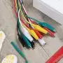 WGGE WG-026 10 Pieces and 5 Colors Test Lead Set & Alligator Clips, 20.5 inches, Wires soldered and Stamping (1 Pack)