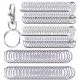 Livder Metal Swivel Lanyard Snap Hooks and Split Key Rings Chain Hook Keychain, 100 Pieces