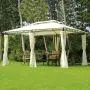 Outsunny 10 x 13 Outdoor Soft Top Pergola Gazebo with Curtains, 2-Tier Steel Frame Gazebo for Patio, Cream White Outsunny 10 x 13 Outdoor Soft Top Pergola Gazebo with Curtains, 2-Tier Steel Frame Gazebo for Patio, Cream White