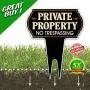 Signs Authority Metal Yard Sign - Private Property No Trespassing Sign - Durable Heavy Duty Dibond Aluminum - Protect Your Home, Safety and Privacy Warning Sign 15 X12 Signs Authority Metal Yard Sign - Private Property No Trespassing Sign - Durable Heavy Duty Dibond Aluminum - Protect Your Home, Safety and Privacy Warning Sign 15 X12