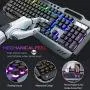 Wireless Gaming Keyboard and Mouse,RGB Backlit Rechargeable Keyboard Mouse with 4800mAh Battery Metal Panel,Removable Hand Rest Mechanical Feel Keyboard and 7 Color Gaming Mute Mouse for PC Gamer Wireless Gaming Keyboard and Mouse,RGB Backlit Rechargeable Keyboard Mouse with 4800mAh Battery Metal Panel,Removable Hand Rest Mechanical Feel Keyboard and 7 Color Gaming Mute Mouse for PC Gamer