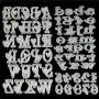 Ioffersuper Set of 3 Metal Alphabet Lowercase/Uppercase Letter with Number Cutting Dies Stencil Template for Card Making, Scrapbooking, Photo Album Embossing DIY Crafts