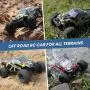 DEERC Brushless RC Cars 300E 60KM/H High Speed Remote Control Car 4WD 1:18 Scale Monster Truck for Kids Adults, All Terrain Off Road Truck with Extra Shell 2 Battery,40+ Min Play Car Gifts for Boys…
