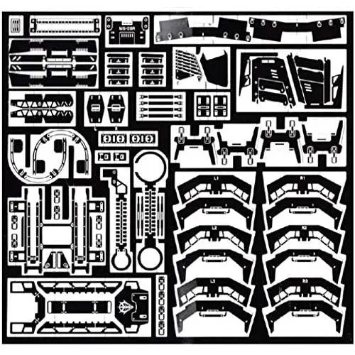 Modify Metal Parts Armor Upgrade, Detail Etching Fits Bandai Hobby 1/100 MG MS-06R ZAKU II Gundam Scale Model KIT Modify Metal Parts Armor Upgrade, Detail Etching Fits Bandai Hobby 1/100 MG MS-06R ZAKU II Gundam Scale Model KIT
