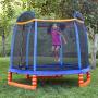 Best Choice Products Kids 7ft Round Mini Trampoline w/Safety Net and Metal Frame, Multicolor
